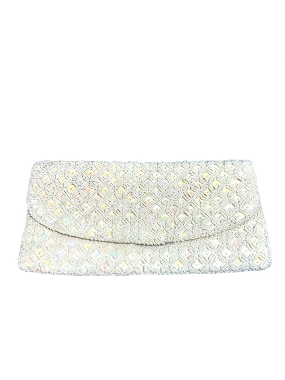 Vintage Pearlescent Beaded Clutch